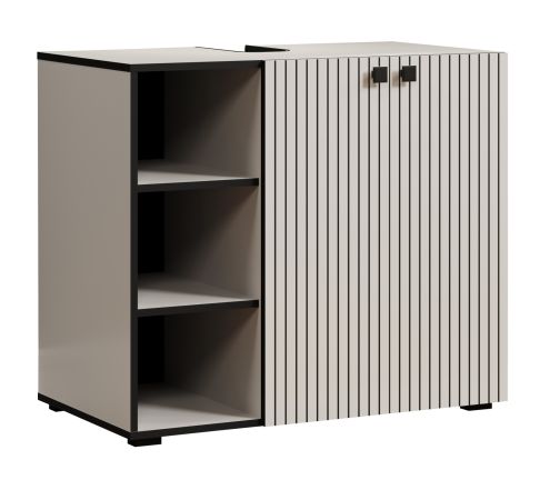 Waschtisch Set Feliz in Kaschmir Grau Komplett-Set mit Waschbecken 90 cm