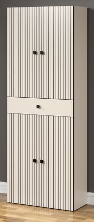 Badezimmer Hochschrank Feliz in Kaschmir Grau Badschrank 70 x 186 cm