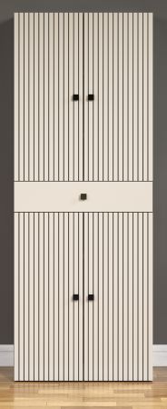 Badezimmer Hochschrank Feliz in Kaschmir Grau Badschrank 70 x 186 cm