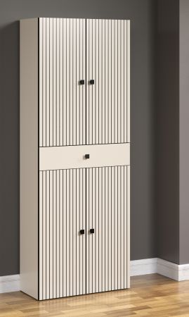 Badezimmer Hochschrank Feliz in Kaschmir Grau Badschrank 70 x 186 cm