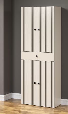 Badezimmer Hochschrank Feliz in Kaschmir Grau Badschrank 70 x 186 cm