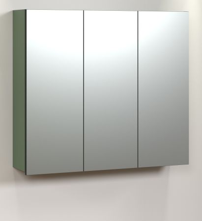 Badezimmer Spiegelschrank Feliz in gr�n Badschrank 3-t�rig 90 cm