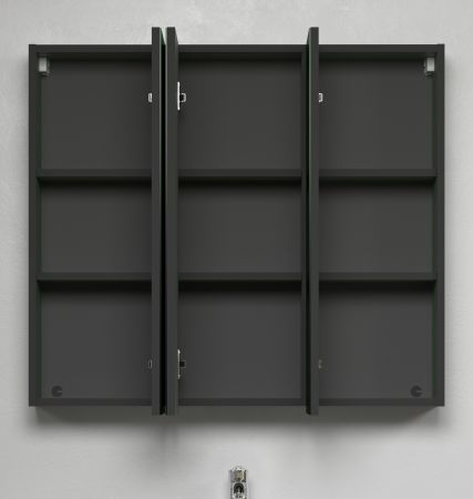 Badezimmer Spiegelschrank Feliz in gr�n Badschrank 3-t�rig 90 cm