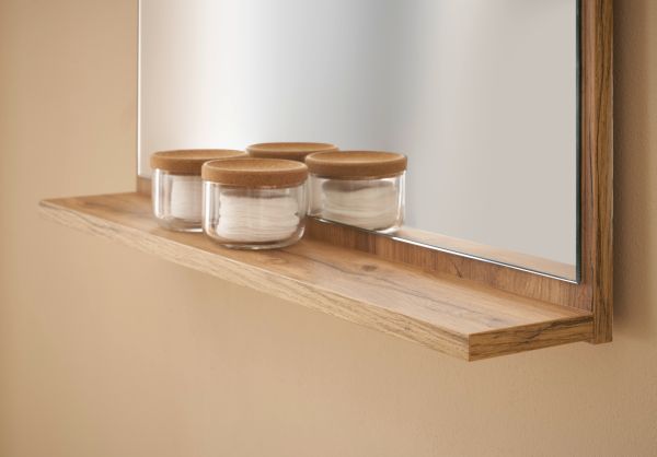 Badm�bel Set 3-teilig Center in grau matt und Wotan Eiche Badkombination 114 cm