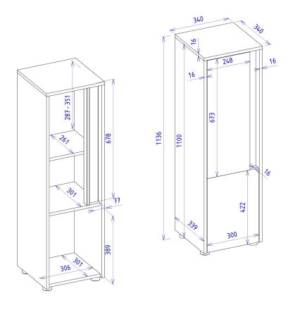 Badezimmer Midischrank Center in wei� und Wotan Eiche Badm�bel Kommode 34 x 114 cm