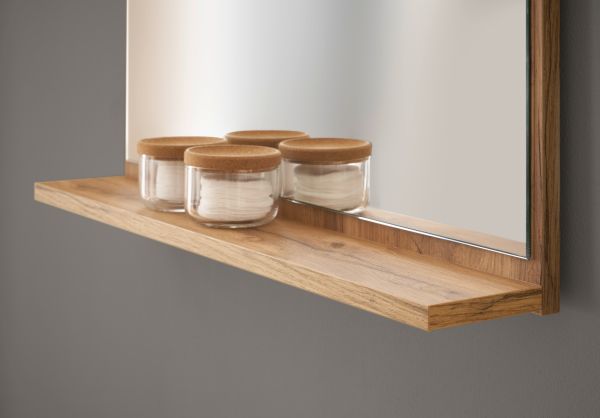 Badm�bel Set 2-teilig Center in wei� und Wotan Eiche Badkombination 60 cm