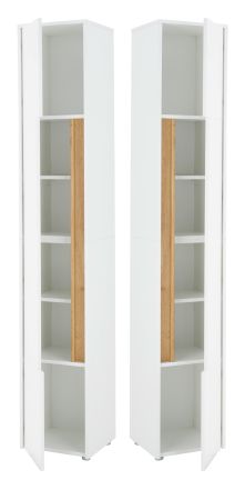 Badm�bel Set 4-teilig Center in wei� und Wotan Eiche Badkombination 168 cm