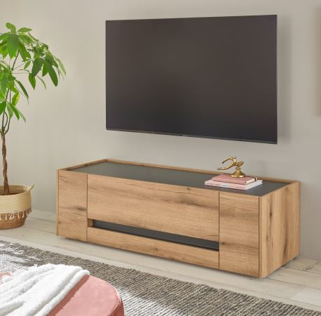 TV-Lowboard Center in Evoke Eiche und grau TV-Unterteil 140 cm