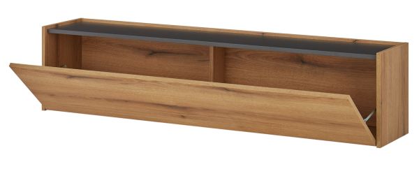 TV-Lowboard Center in Evoke Eiche und grau TV-Unterteil h�ngend 150 cm H�ngeschrank