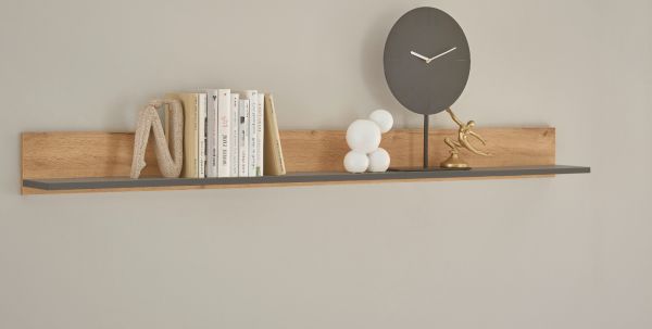Wandboard Center in Evoke Eiche und grau Wandregal 170 x 15 cm