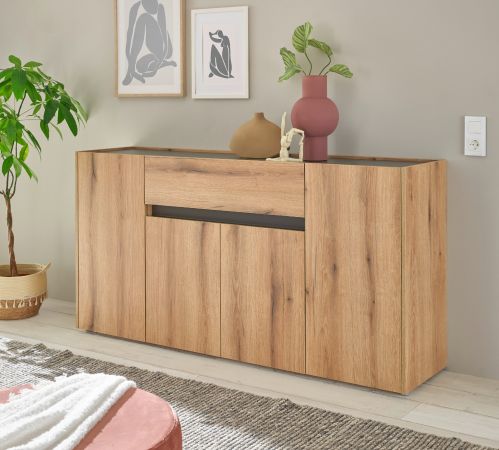 Sideboard Center in Evoke Eiche und grau Kommode 170 x 87 cm