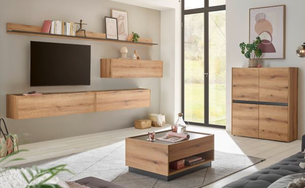 Sideboard Center in Evoke Eiche und grau Kommode 170 x 87 cm
