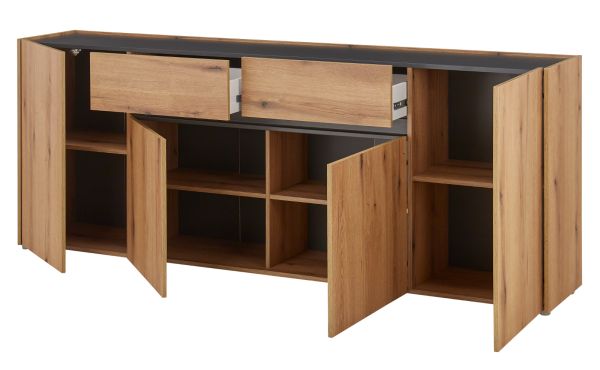 Sideboard Center in Evoke Eiche und grau Kommode 223 x 87 cm