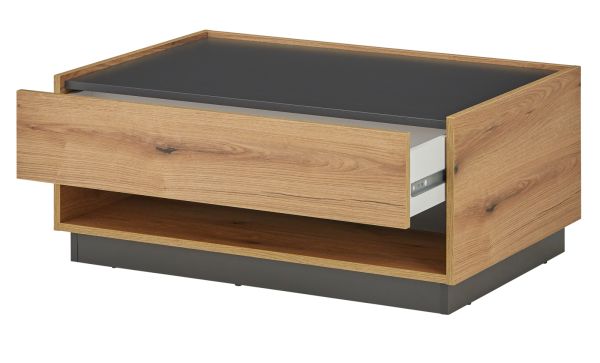 Couchtisch Center in Evoke Eiche und grau Beistelltisch 90 x 60 cm
