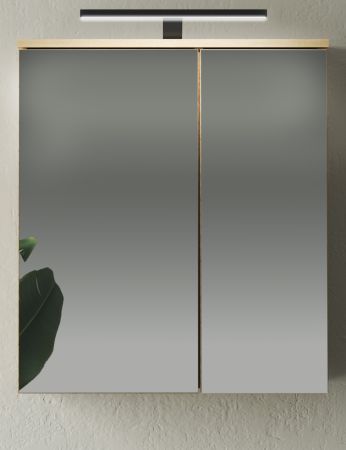 Badezimmer Spiegelschrank Torsby in Evoke Eiche Badschrank 2-t�rig 60 x 70 cm