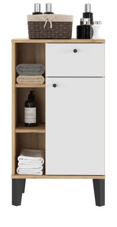 Badezimmer Kommode Torsby in wei� und Evoke Eiche Badkommode 51 x 90 cm