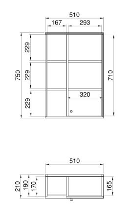 Badezimmer H�ngeschrank Torsby in wei� und Evoke Eiche Badschrank h�ngend 51 x 75 cm