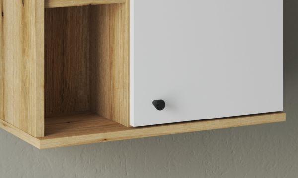 Badezimmer H�ngeschrank Torsby in wei� und Evoke Eiche Badschrank h�ngend 51 x 75 cm