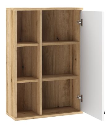 Badezimmer H�ngeschrank Torsby in wei� und Evoke Eiche Badschrank h�ngend 51 x 75 cm