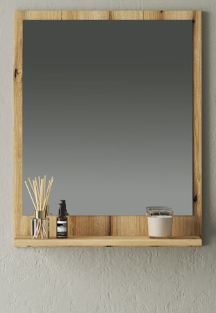 Badezimmer Spiegel Torsby in Evoke Eiche Badspiegel mit Ablage 60 x 75 cm
