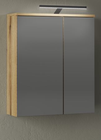 Badezimmer Spiegelschrank Torsby in Evoke Eiche Badschrank 2-t�rig 60 x 70 cm