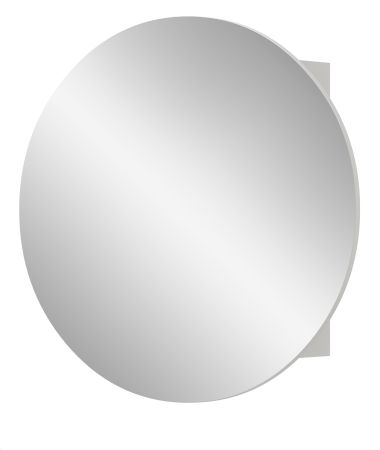 Badezimmer Spiegelschrank Relief in wei� Badschrank rund, Soft-Close