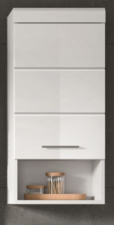 Badezimmer H�ngeschrank Shawn in wei� Hochglanz Badschrank h�ngend 37 x 79 cm