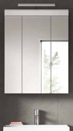 Badezimmer Spiegelschrank Shawn in wei� Hochglanz Badschrank 3-t�rig 60 x 79 cm