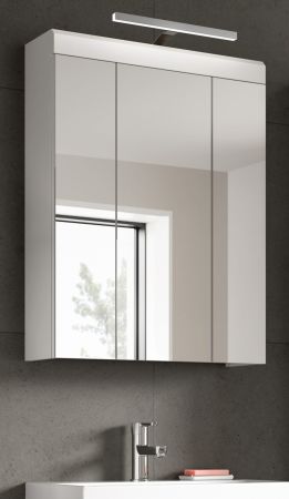 Badezimmer Spiegelschrank Shawn in wei� Hochglanz Badschrank 3-t�rig 60 x 79 cm