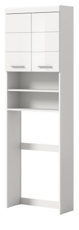 Waschmaschinenschrank Shawn in wei� Hochglanz Waschmaschinen �berbau 63 x 191 cm
