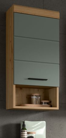 Badezimmer H�ngeschrank Shawn in Salbei und Artisan Eiche Badschrank h�ngend 37 x 79 cm