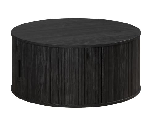 Couchtisch Torus in Esche schwarz, Sofa- und Beistelltisch rund � 80 cm