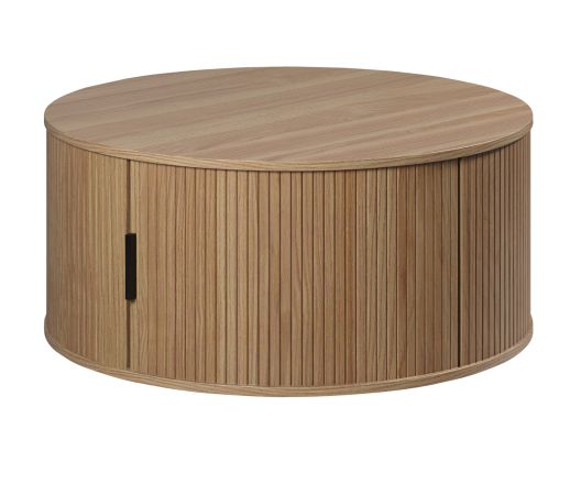 Couchtisch Torus in Eiche hell, Beistelltisch rund 80 cm