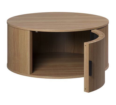 Couchtisch Torus in Eiche hell, Beistelltisch rund 80 cm