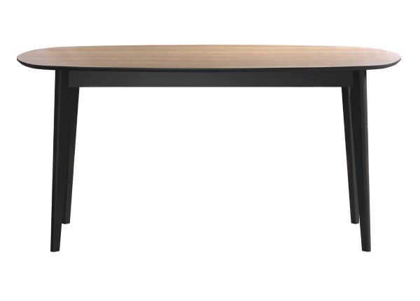 Esstisch Torus in Eiche und schwarz K�chentisch 160 x 90 cm