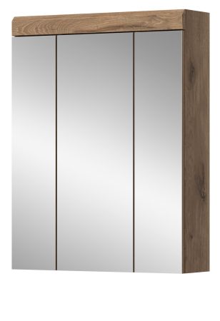 Badezimmer Spiegelschrank Willow in Nox Eiche Badschrank 3-t�rig 60 x 79 cm