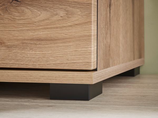 Highboard Design-D in Evoke Eiche Vitrine 90 x 140 cm