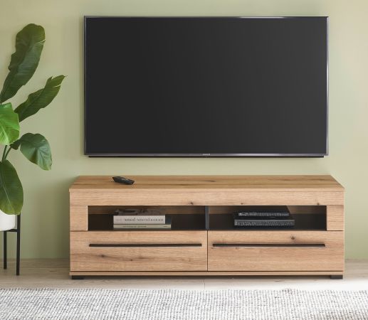 TV-Lowboard Design-D in Evoke Eiche TV Unterteil 140 cm, mit Soft-Close