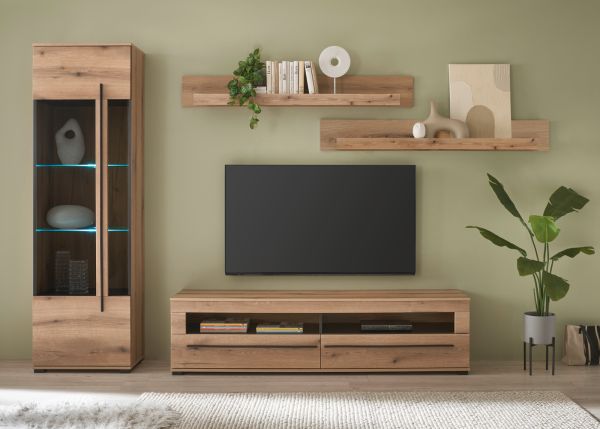 TV-Lowboard Design-D in Evoke Eiche TV Unterteil 180 cm, mit Soft-Close