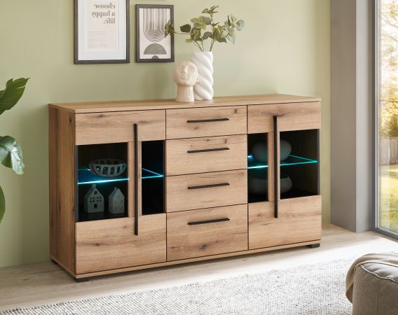 Sideboard Design-D in Evoke Eiche Kommode 150 cm, mit Soft-Close