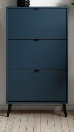 Schuhschrank Aldan in Blau, Schuhkipper 70 x 125 cm