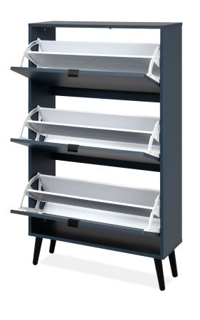 Schuhschrank Aldan in Blau, Schuhkipper 70 x 125 cm