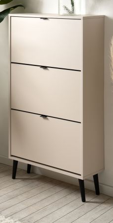 Schuhschrank Aldan in Samt, Schuhkipper 70 x 125 cm