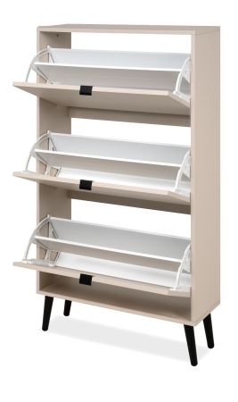 Schuhschrank Aldan in Samt, Schuhkipper 70 x 125 cm