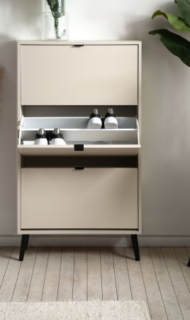 Schuhschrank Aldan in Samt, Schuhkipper 70 x 125 cm