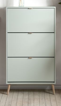 Schuhschrank Aldan Pastellgr�n Schuhkipper 70 x 125 cm