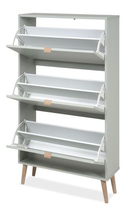 Schuhschrank Aldan Pastellgr�n Schuhkipper 70 x 125 cm
