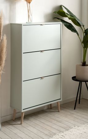 Schuhschrank Aldan Pastellgr�n Schuhkipper 70 x 125 cm