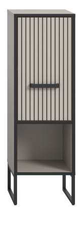 Badezimmer Kommode Scana in sand und schwarz Badkommode 30 x 101 cm, Soft-Close