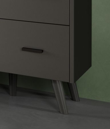 Wohnwand Madea in grau matt Wohnkombination 3-teilig 269 x 175 cm